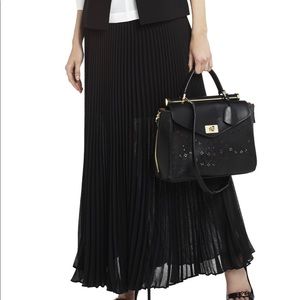 BCBG MAXAZRIA Sunburst pleated maxi skirt.